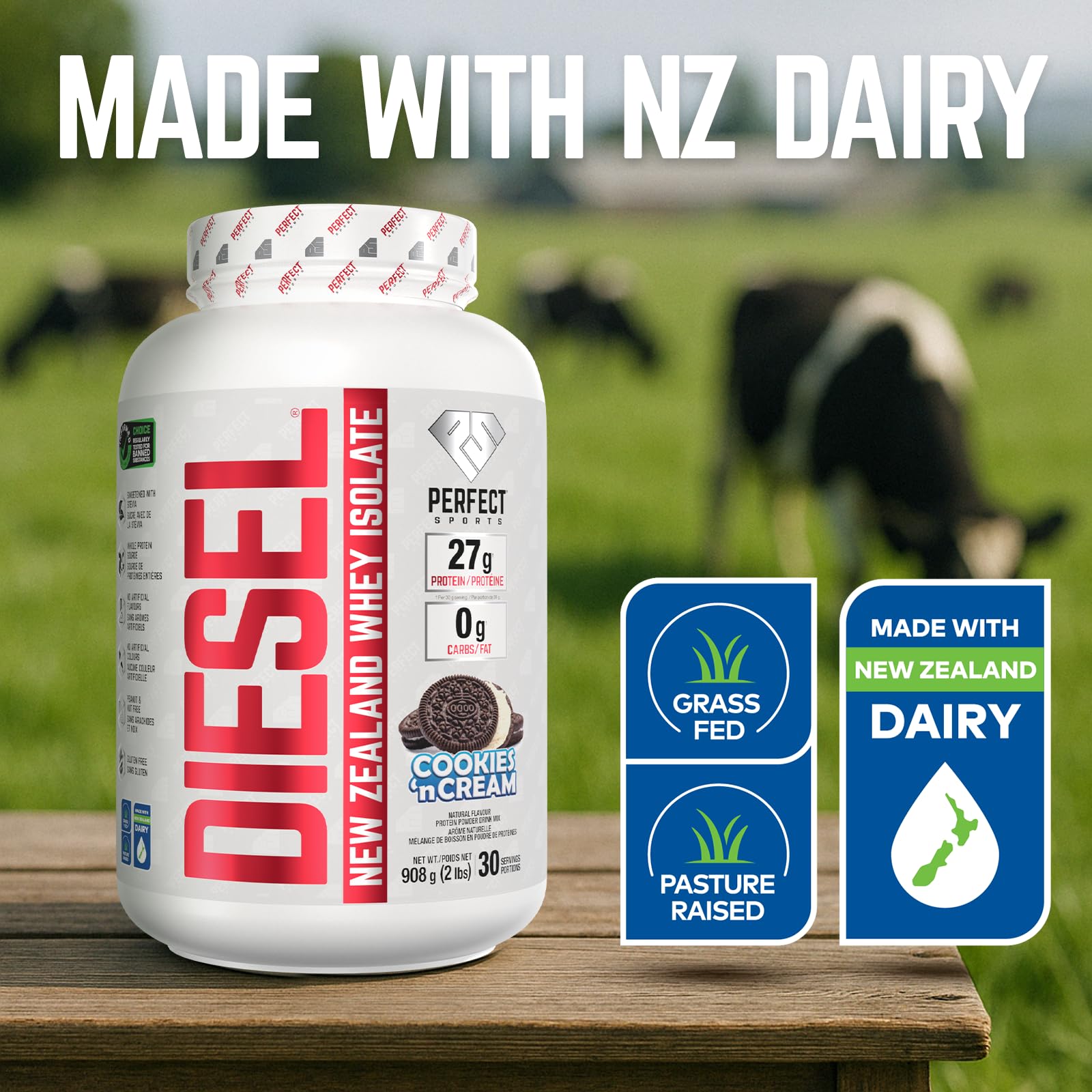 Amazon.com: Perfect Sports Diesel 100% New Zealand Whey Protein