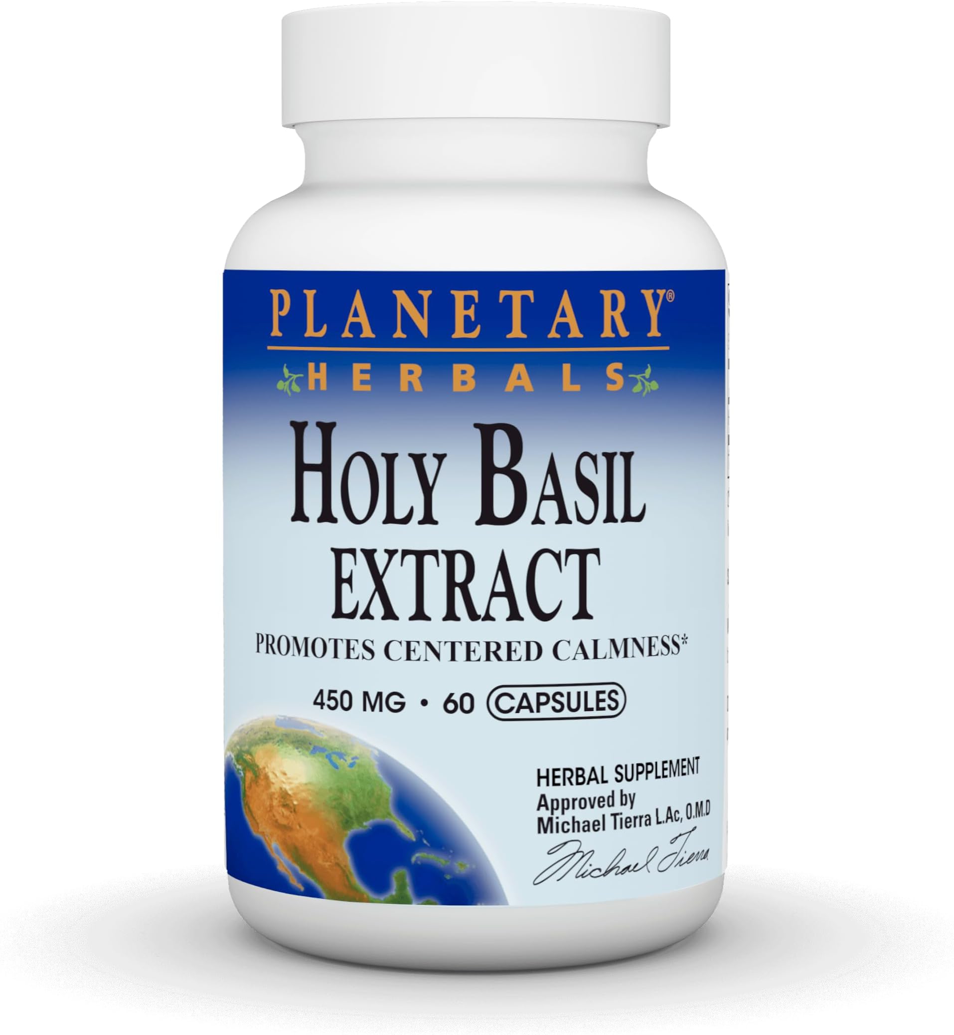 Planetary Herbals Holy Basil Capsules, 60 Count