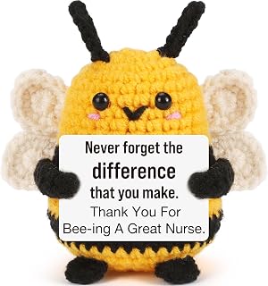 LEJIAJINW Nurse Appreciation Gifts for Women, Cute Nurses Week for RN | Thank You Appreciation Gifts for Practitioner Registered Delivery Nurse Graduation Gift for Nursing Students Mini Crochet Bee