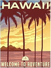 Hawaii Welcome to Adventure: Journal to write in Notebook Diary 100 Lined Pages Hawaiian Vintage Design