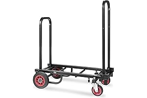 Pyle Compact Lifetime Table Cart: Expandable 8-in-1 Heavy Duty Convertible Cart