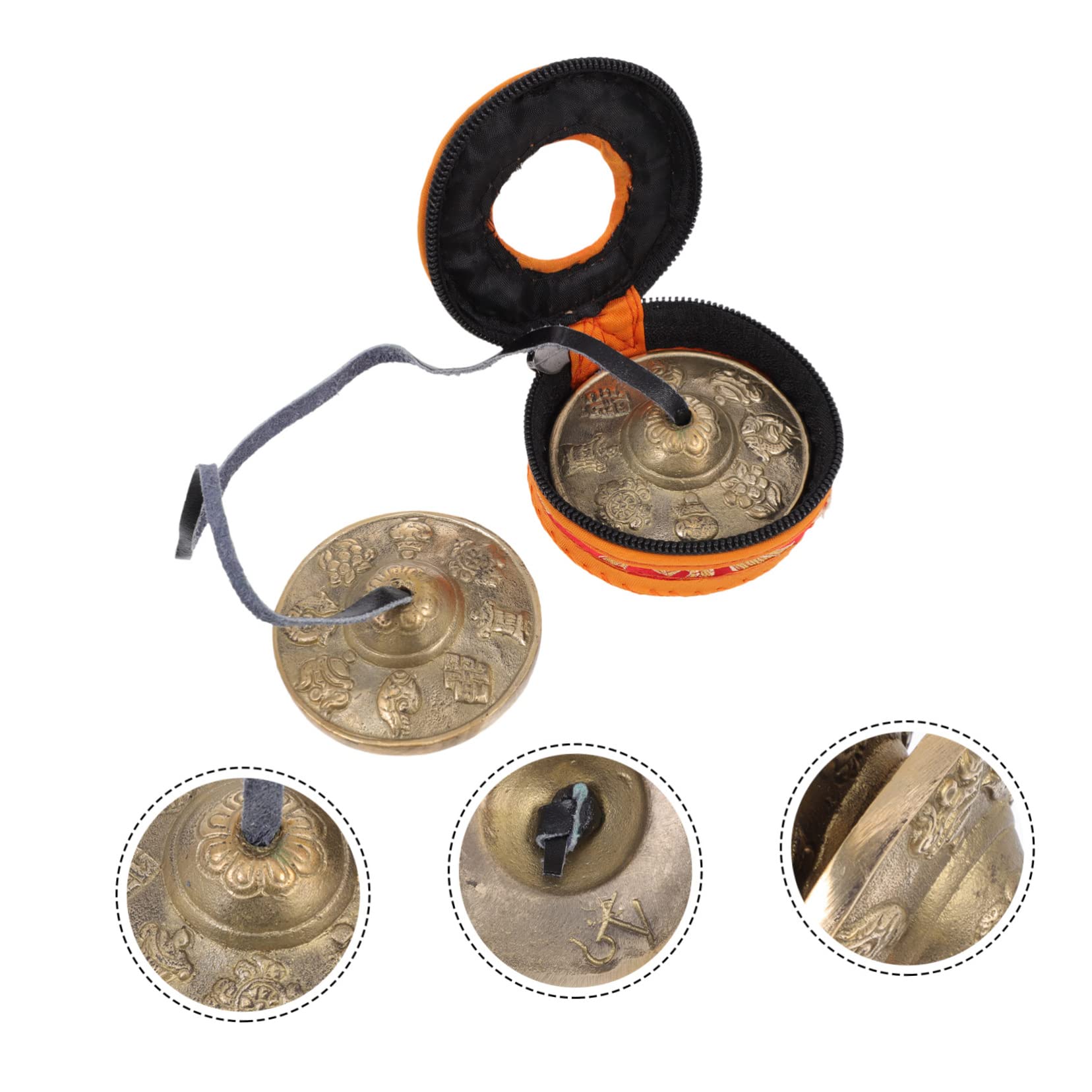ifundom Yoga Cymbal Bell Meditation Cymbals Chimes Brass Material for Mindfulness Meditation Cymbal Bell