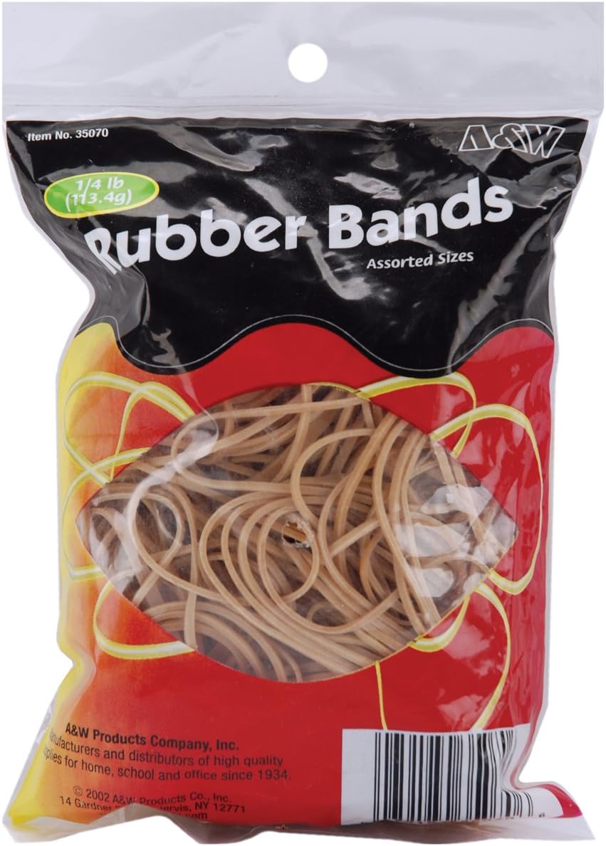 Rubber Bands .25lb, Tan - Assorted Sizes