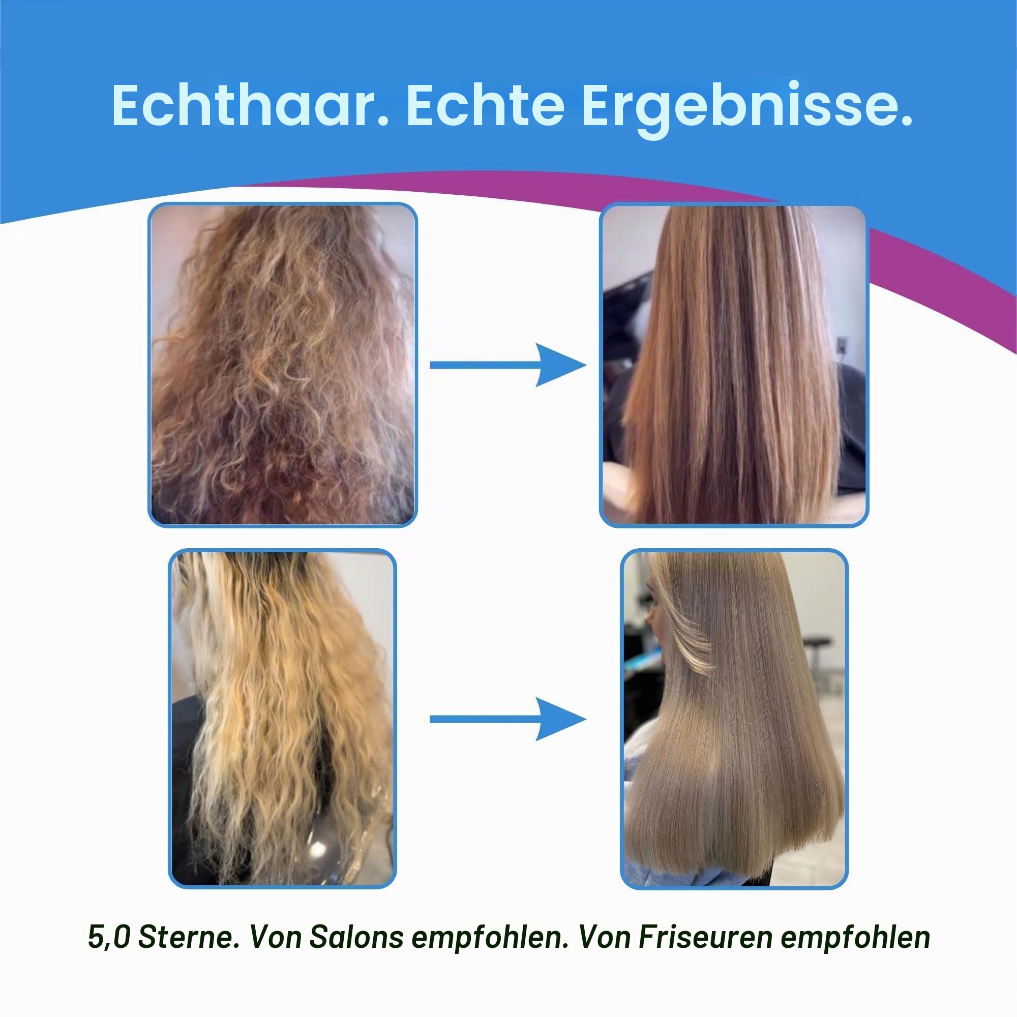 reBOND Molecular Hair Science Leave-in Miracle Bond Building Mask - 4 Minuten Repair Treatment Deep Conditioning for Damaged, Dry, Colored, Curly, Frizzy oder Bleached Hair Set beinhaltet: 100 ml +