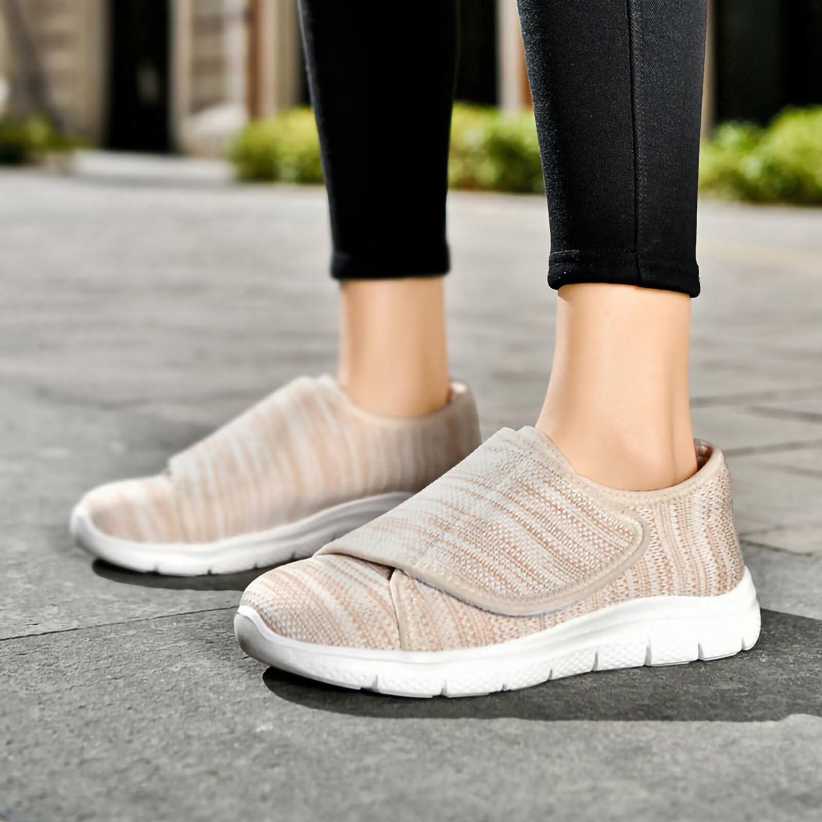 Scarpe Diabetiche Donna Pianta Larga Ortopediche Pantofole Anziani Regolabili Senza Lacci Comode Ciabatte