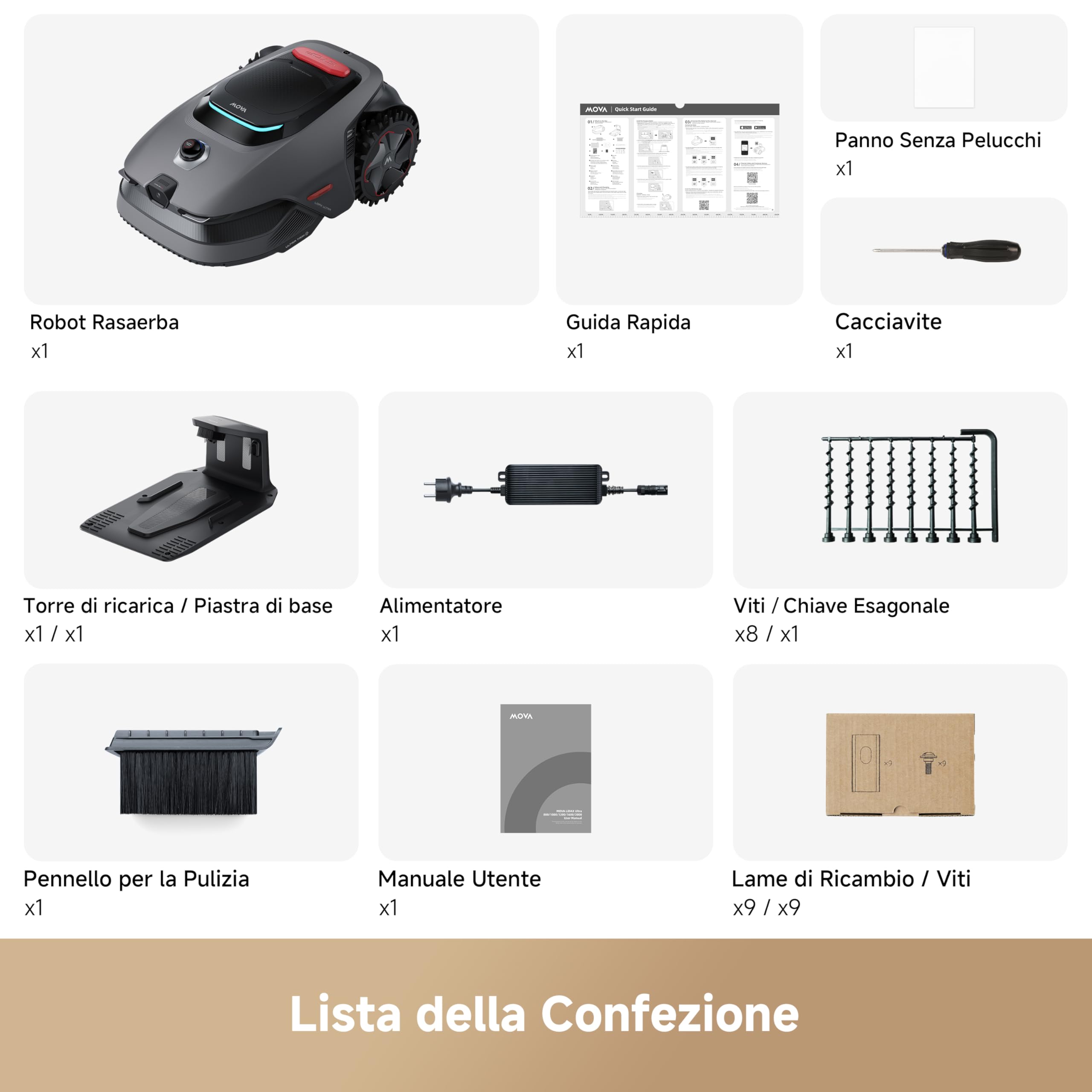 MOVA LiDAX Ultra 1200 Robot cortacésped, sin RTK, mapeo automático con LiDAR 3D de 360°y visión con IA, Corta a Menos de 5 cm de los Bordes, en terrenos complejos, rutas eficientes en Forma de U