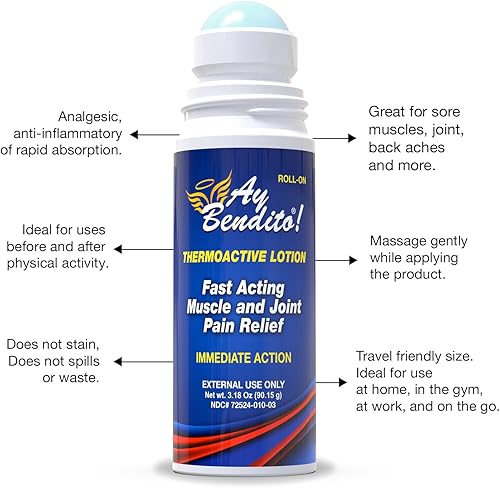 Miniatura 3 de Gel refrescante para aliviar el dolor muscular, articular y dolor de espalda. Acción rápida y larga duración, paquete de 3