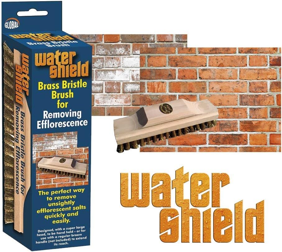 Water Shield Brass Bristle Brush | Efflorescence Removing Brush | Brick Salt Removing Brush