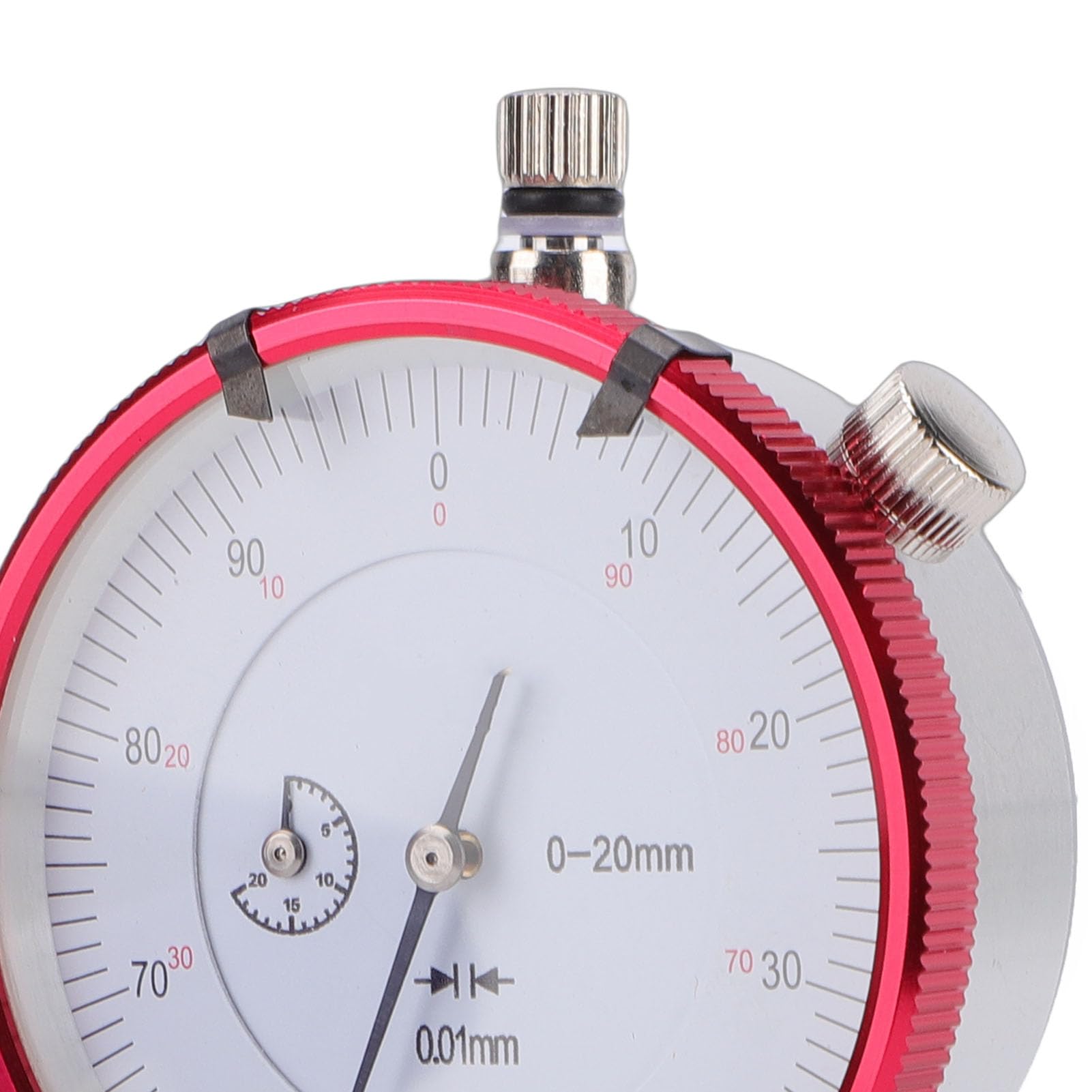 Jiawu Comparatore a Quadrante Indicatore per Test a Quadrante Industriale con Lavorazione Ad Alta Precisione per Gamma 0-20 Mm Precisione 0,01 Mm, Acciaio Inossidabile Antiruggine per Tornio da