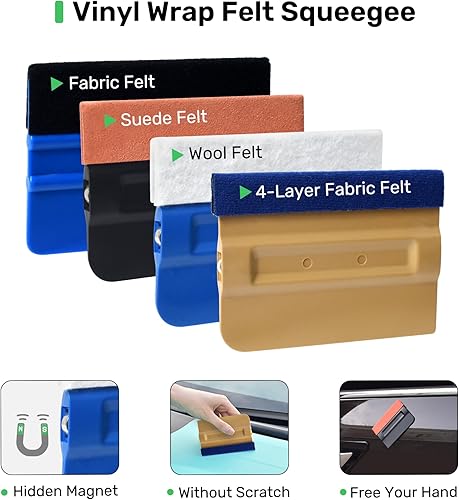 Miniatura 3 de Zanch Kit de herramientas de envoltura de vinilo para automóvil, kit de envoltura de automóvil, herramientas de envoltura de vinilo con soporte