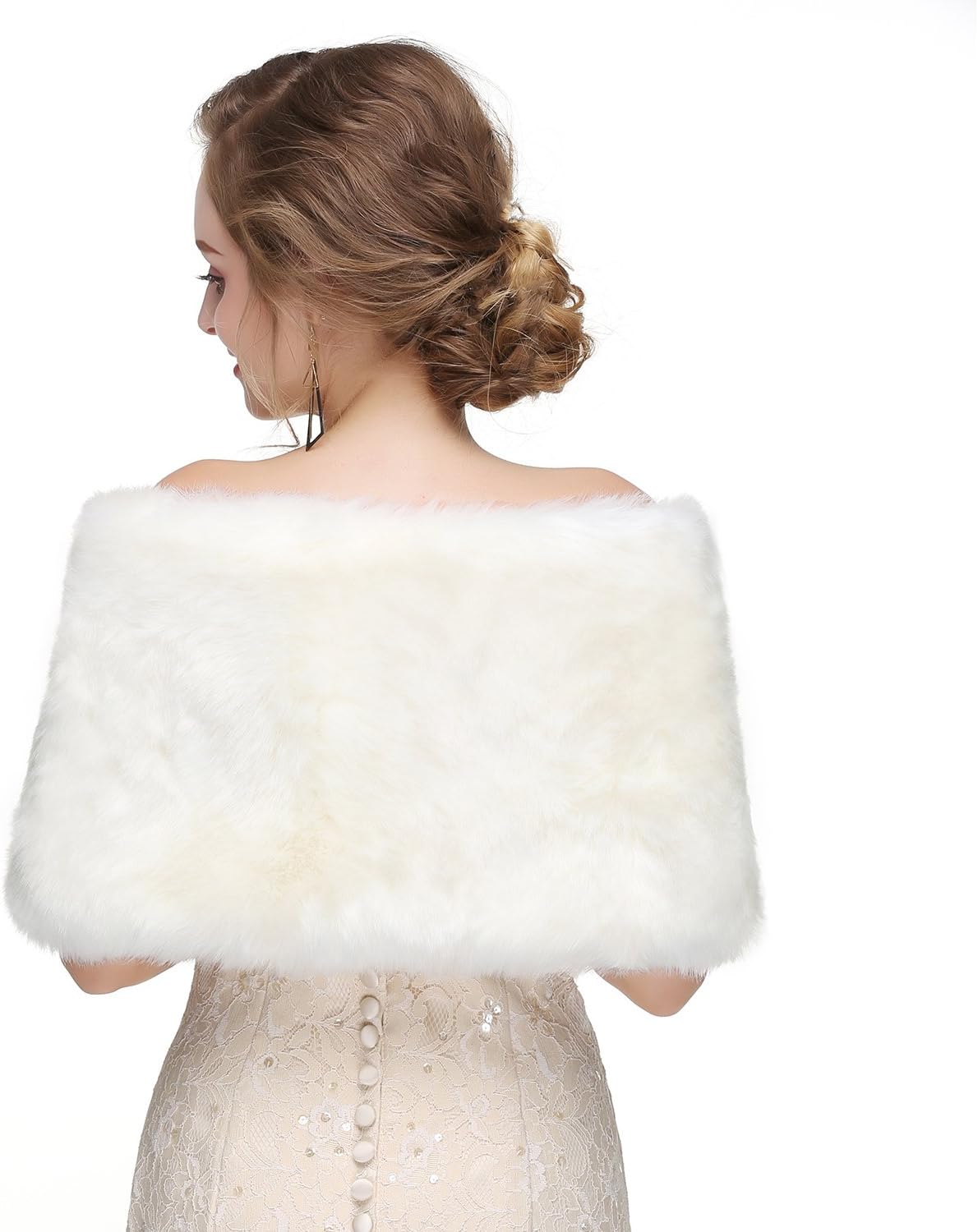 Women's Faux Fur Shawl Wraps for Wedding/Bridal/Evening Party - Image 5