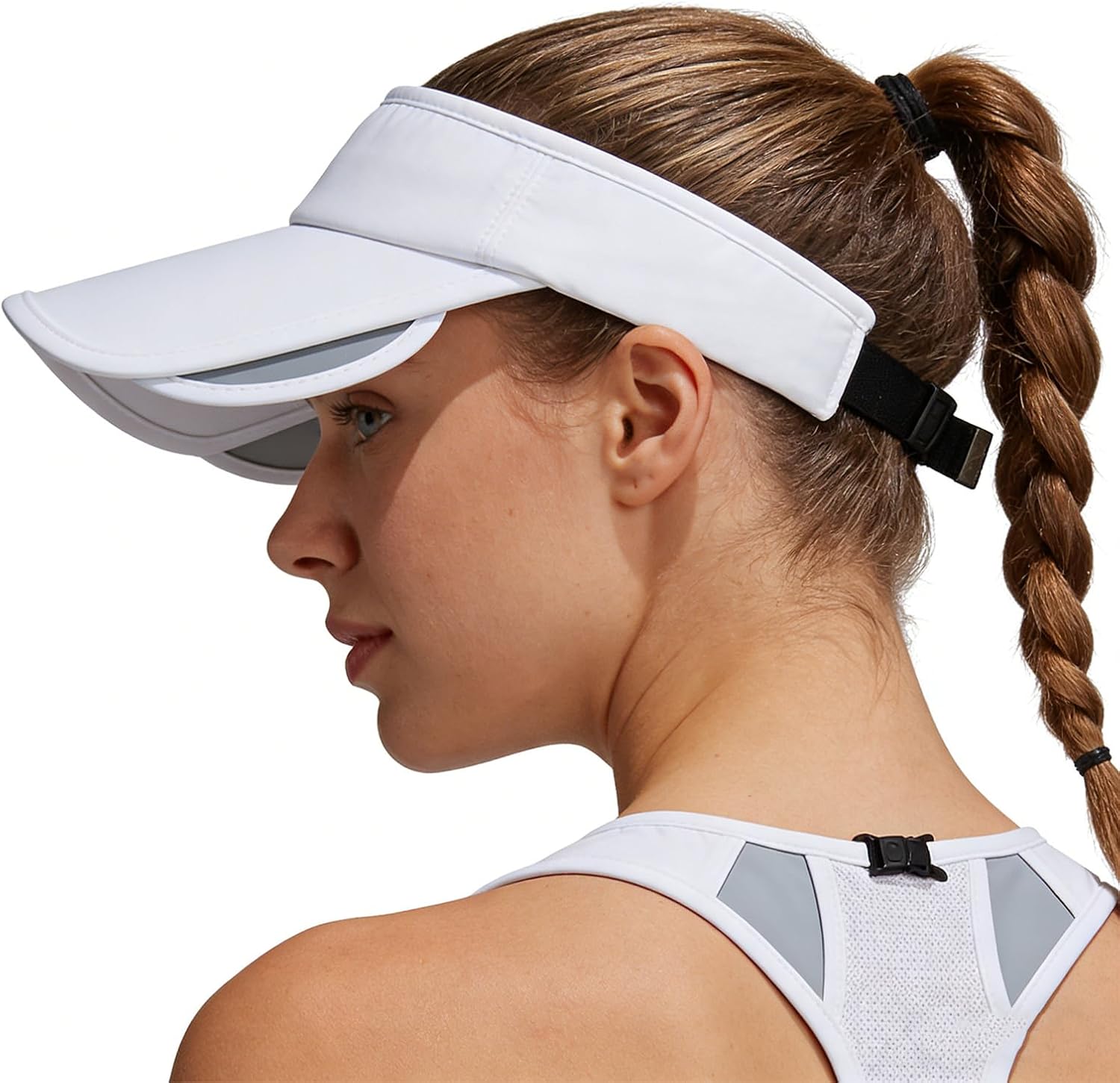 Adjustable Summer Sun Visor Hat Retractable Brim Empty Top Golf Cap Adult Teens UV Protection Beach Tennis Sports Hat