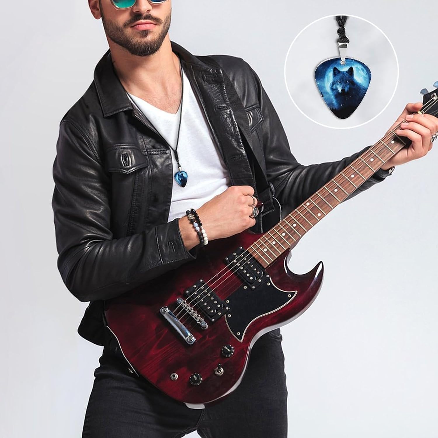 Guitar Pick Necklace Personalized Music Jewelry Bass Accessories image 4