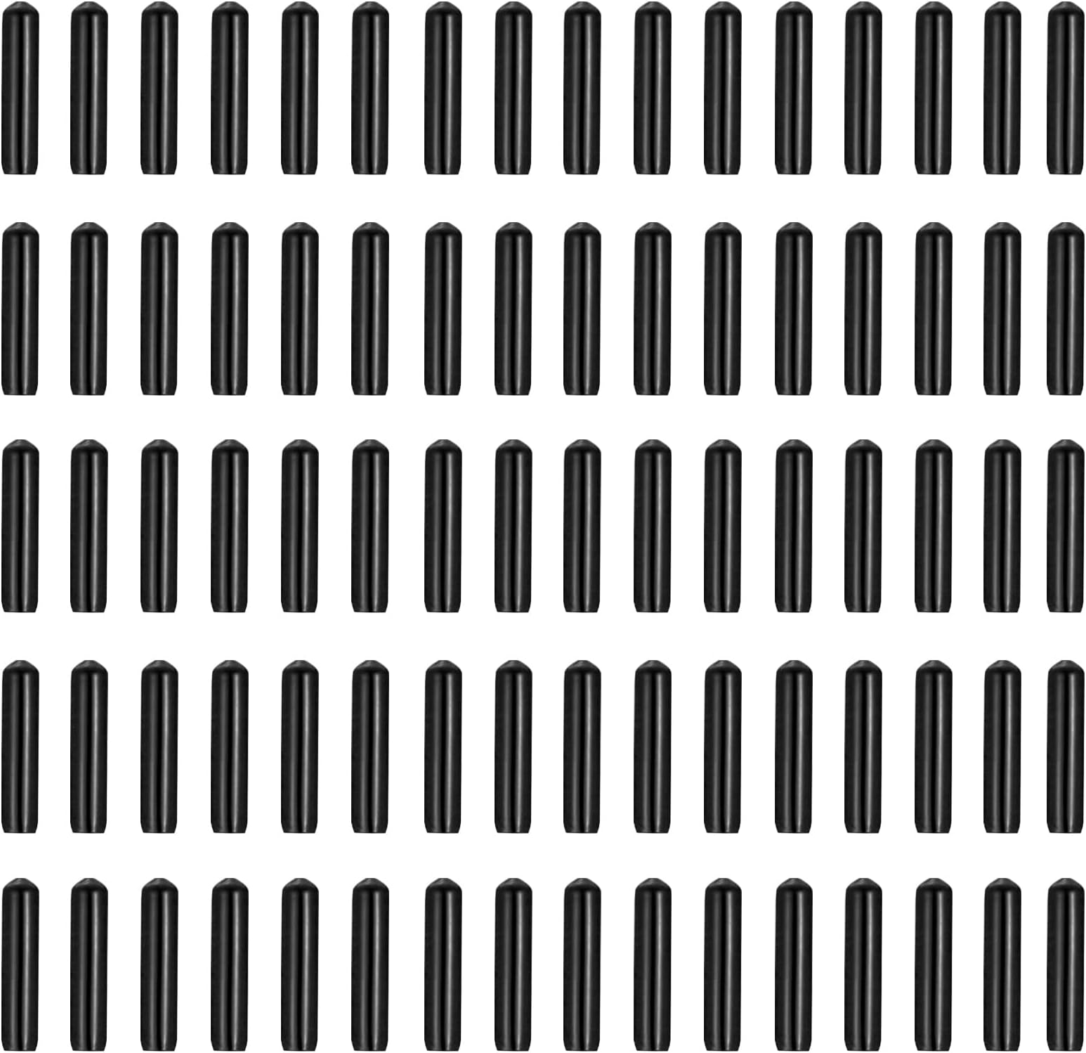 HaiMay 80 Pieces Black Rubber Pourer Cap Liquor Pour Spout Cover Dispenser Spout Dust Covers Protection for Liquor Bottles