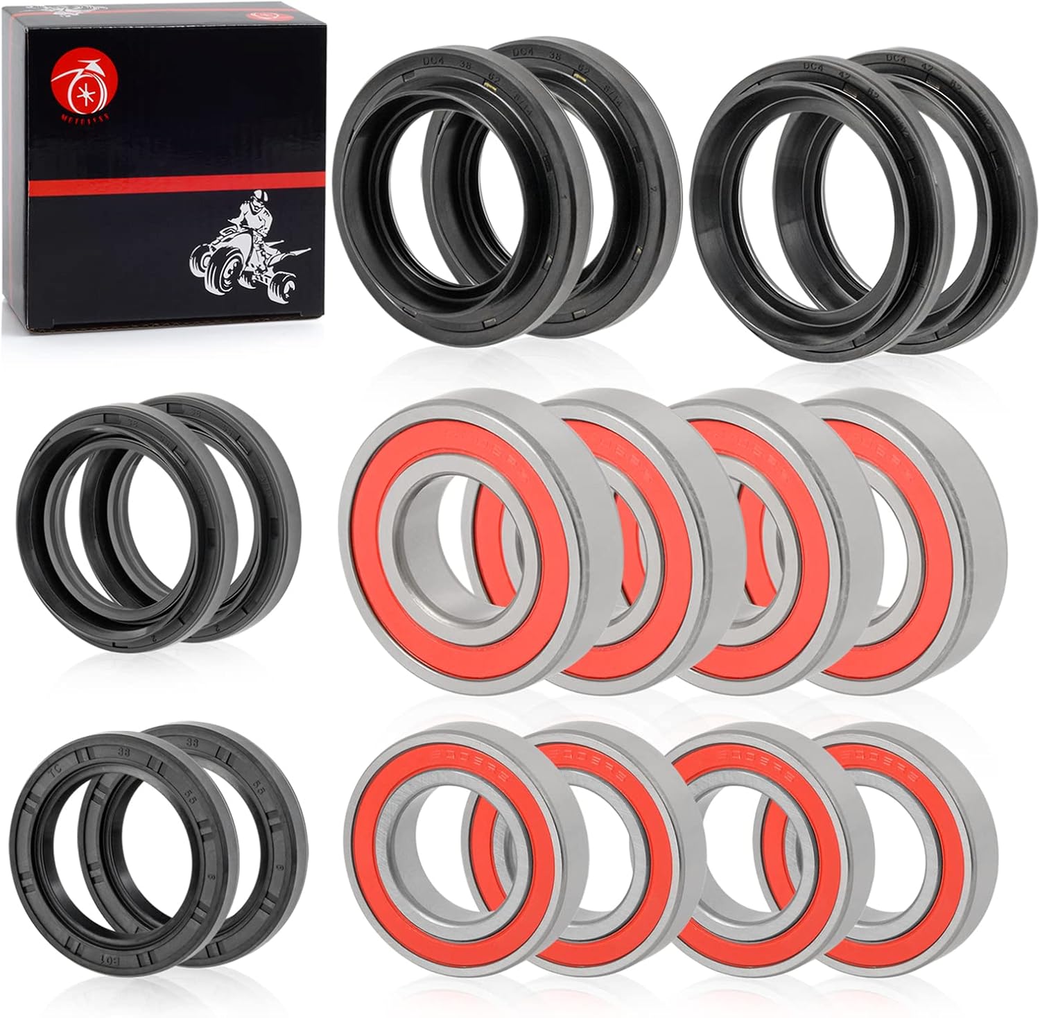 Front Rear Wheel Bearing Seals Kits 20052013 for Yamaha