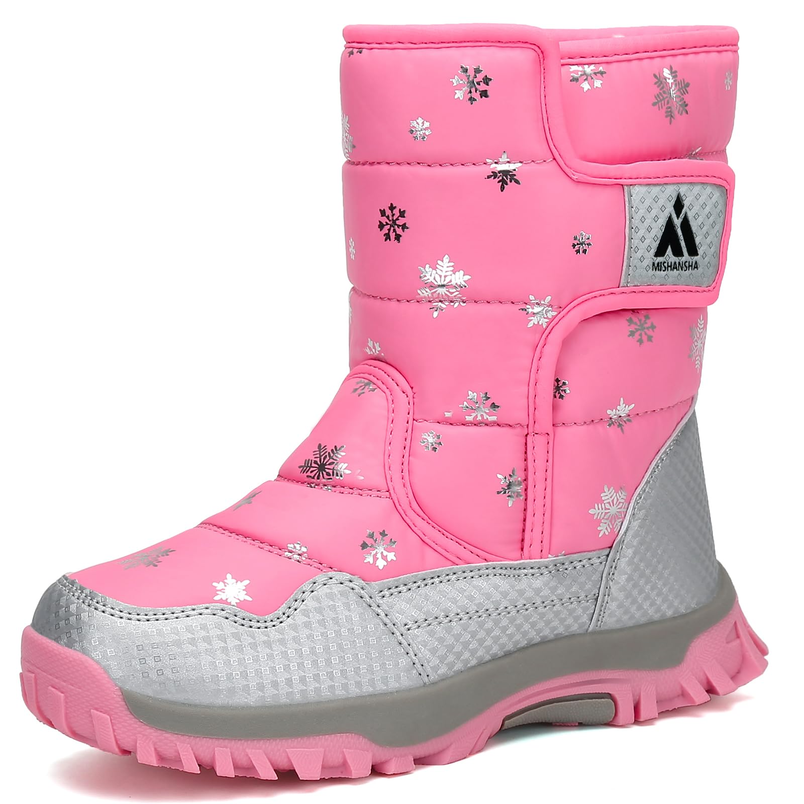 Mishansha Mädchen Winterstiefel Gefütterte Warm Schneestiefel 26-37 EU | Winterschuhe， Winterboots， Kinderschuh， Strapazierfähig, Rutschfest, Schneegang, Kaltem Wetter, Kindergarten, Draußen, Bequem