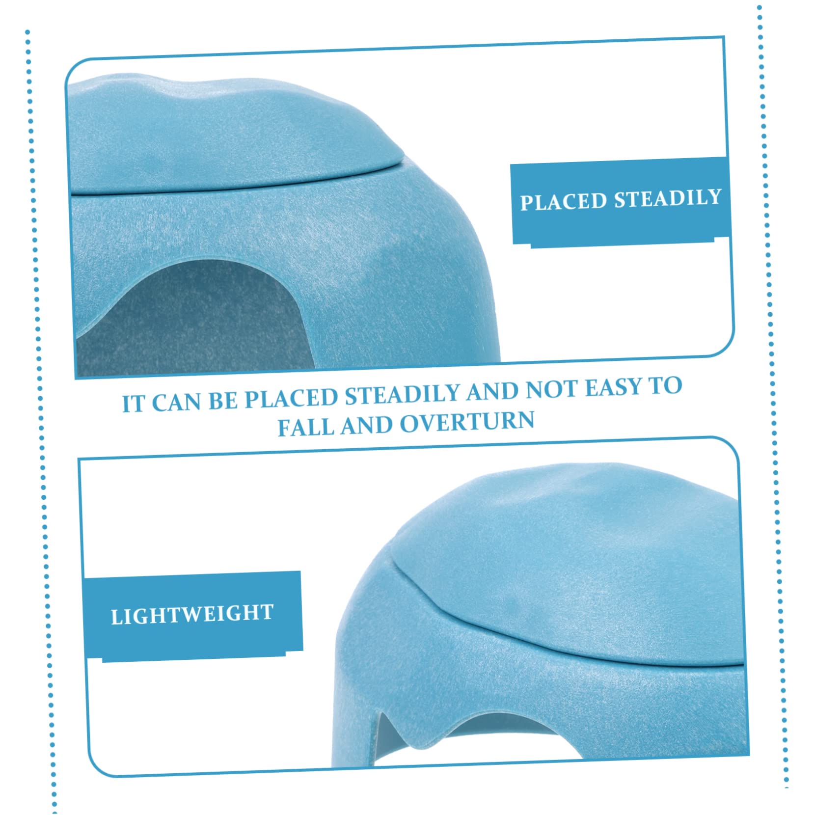 TOYANDONA Casetta per Tartarughe di Terra Riparo Rettili con Struttura in Plastico e Ceramica, per Terrario e Ambienti Acquatici