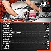 Vista 2 de A-Premium Bomba de agua de motor con junta compatible con Jeep Cherokee 1987-2001, Comanche 1987-1992, Wagoneer 1987-1990 y Eagle 1988-1989