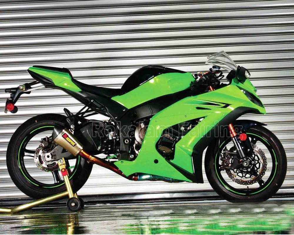 For Kawasaki Ninja ZX10R 11 12 13 14 15 ZX 10R ZX-10R 2011-2015 Green Motorbike Body Fairing Kit (Injection molding)