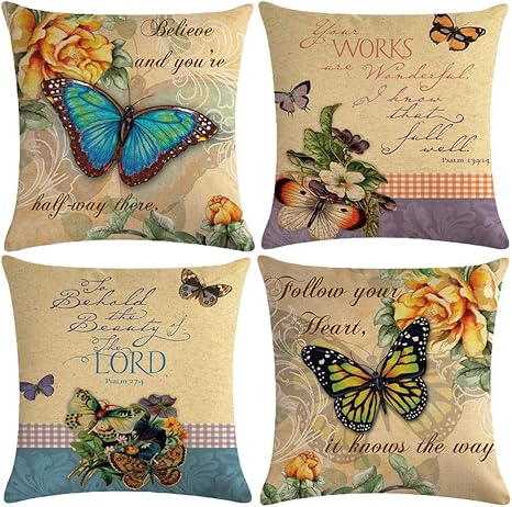 butterfly throw pillows