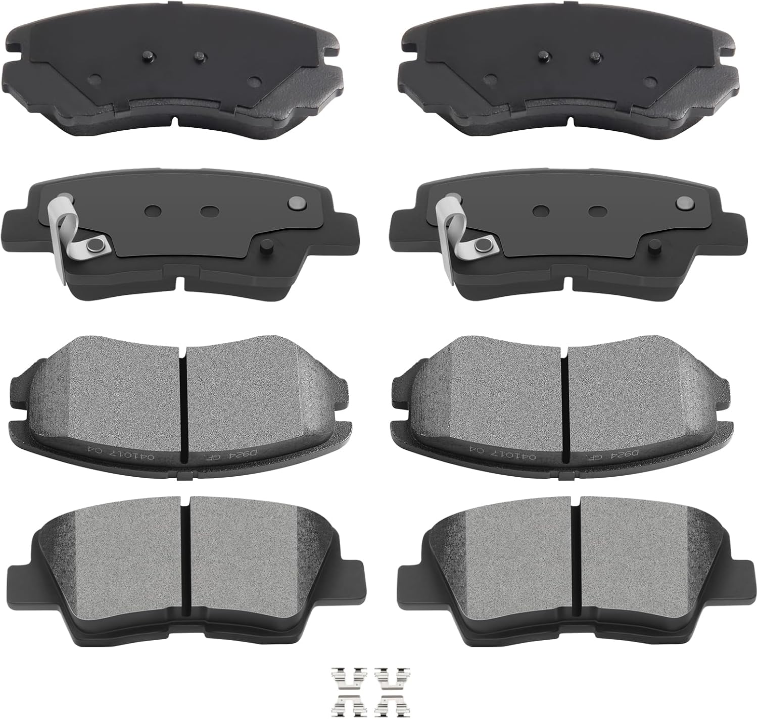 AUTOMUTO D924 & D1313 Ceramic Brake Pads Kits, Front Rear 8pcs Brake Pads Set fit For 2010 For Hyundai Elantra,2008-2010 For Hyundai Sonata,2010-2013 For Kia Soul