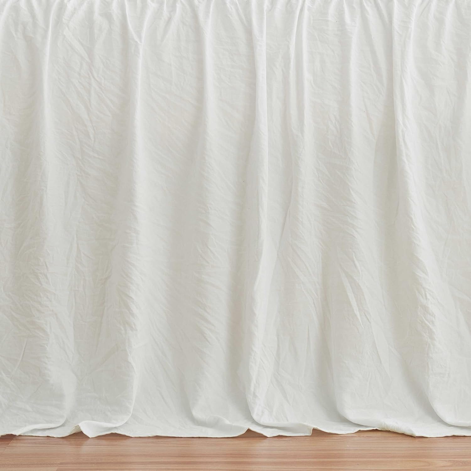 Sweet Home Collection Bedspreads Ruffle Skirt 3 Piece Shabby Chic Ultra Soft Oversized Coverlet Bedding Cover with Shams Set, Queen, Ivory (Pack of 1)