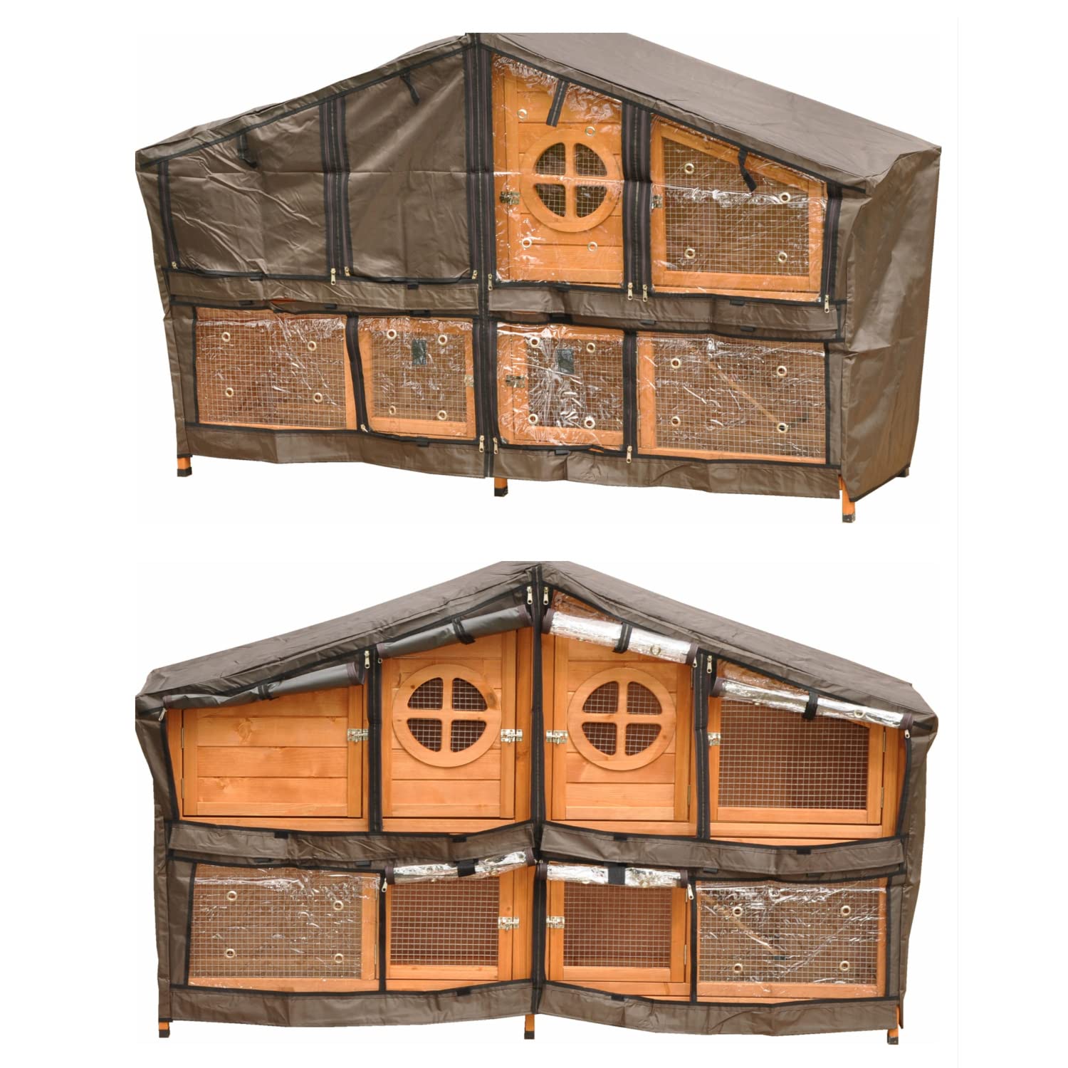 nanook Wetterschutz Cover Schutzhülle Nässeschutz für Hasenstall Momo XXL - 180 x 55 x 104 cm