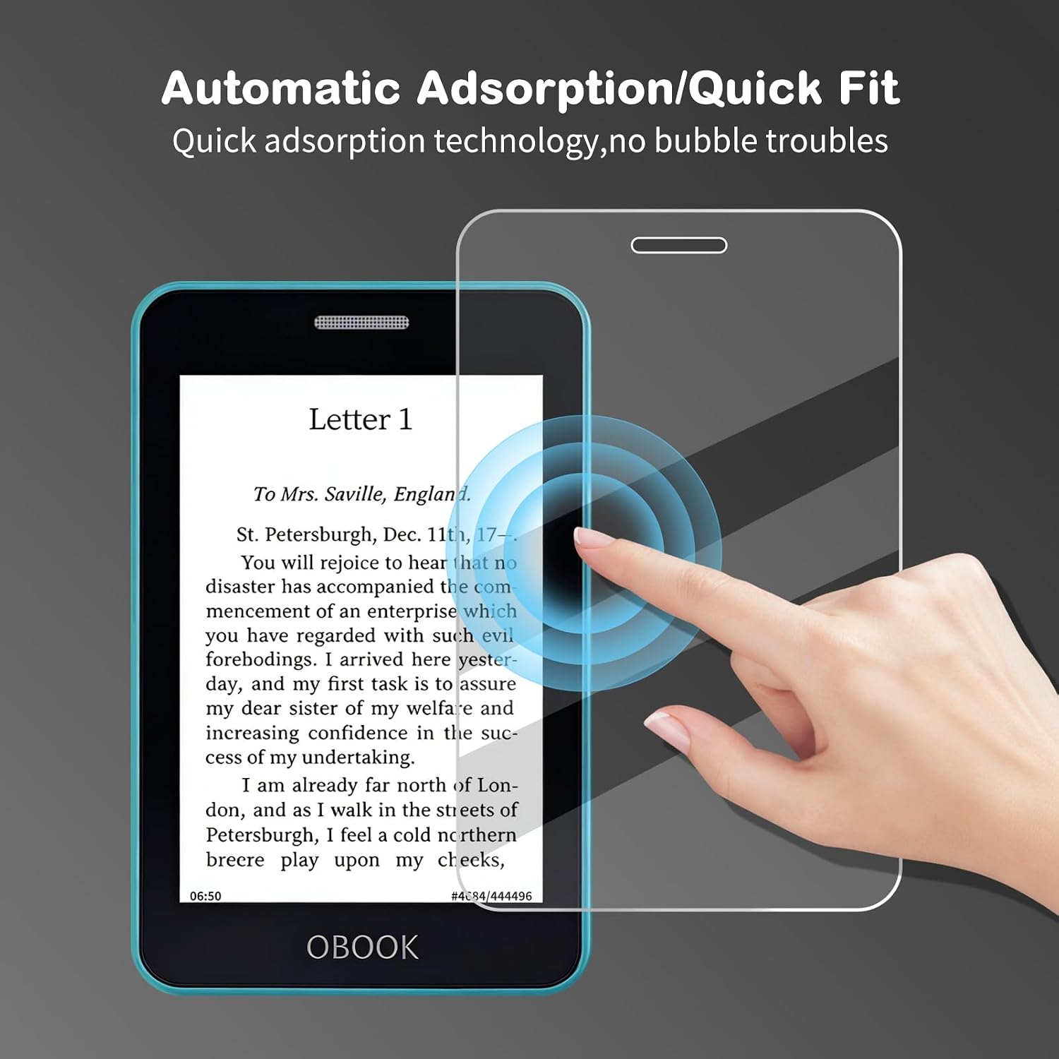 Anti-Glare Screen Protector for OBOOK5 eReader 4.26", Anti Fingerprint, Scratch Resistant, Paper Feel, Matte Nano PET Soft Film, 2-Pack (Matte)