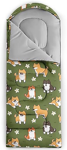 Vista 42 de Axolotl Moon Stars - Saco de dormir para niños, saco de dormir ligero y cálido para clima frío, saco de dormir portátil impermeable para camping