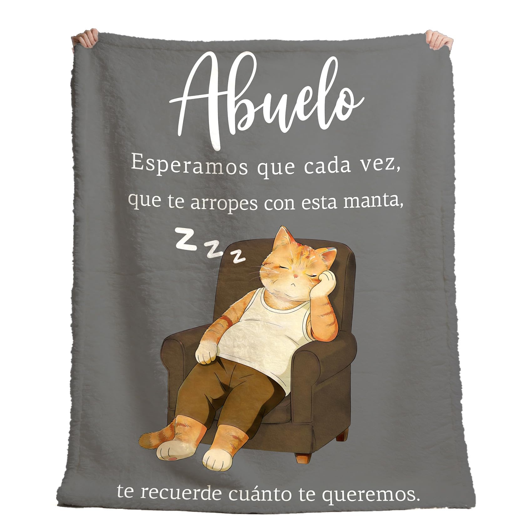 Regalo Abuelo Mantas para Sofa Regalo Abuelo Dia del Padre Regalos para Abuelos Regalos Abuelos Cumpleaños 130 X 150cm Franela Perezoso Manta para Cama Picnic Navidad