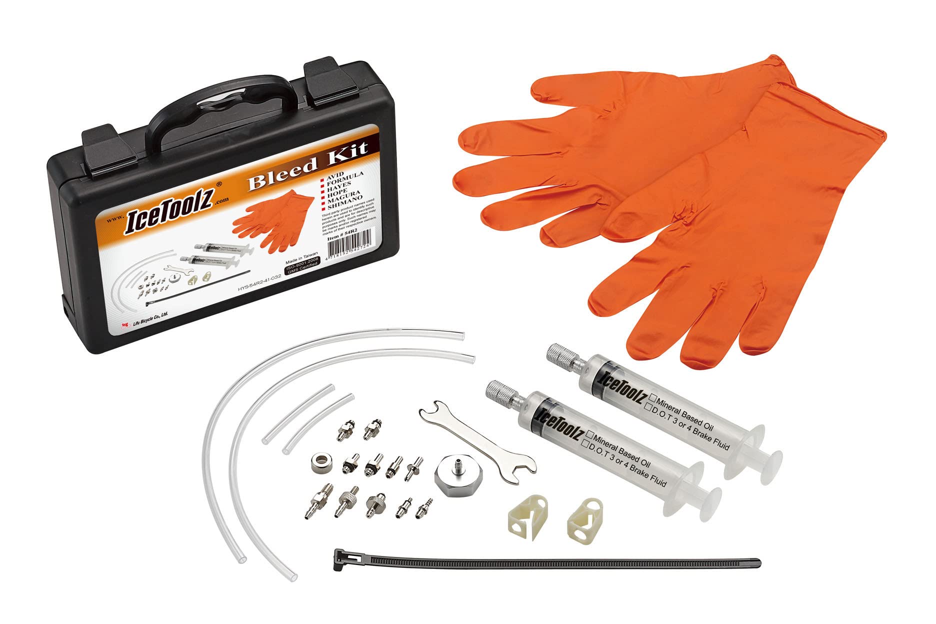 IceToolz Universal Hydraulic Disc Brake Bleed Kit (54R2) – Compatible with Mineral & DOT Oil