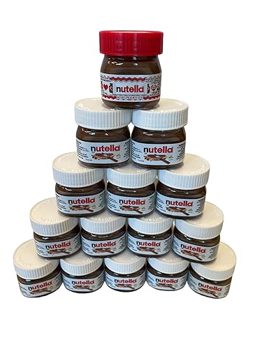 Nutella - Tarros de vidrio Kosher de 088 onzas paquete de 15 porciones de control de porciones para el desayuno de viaje condimento más tarro de 105