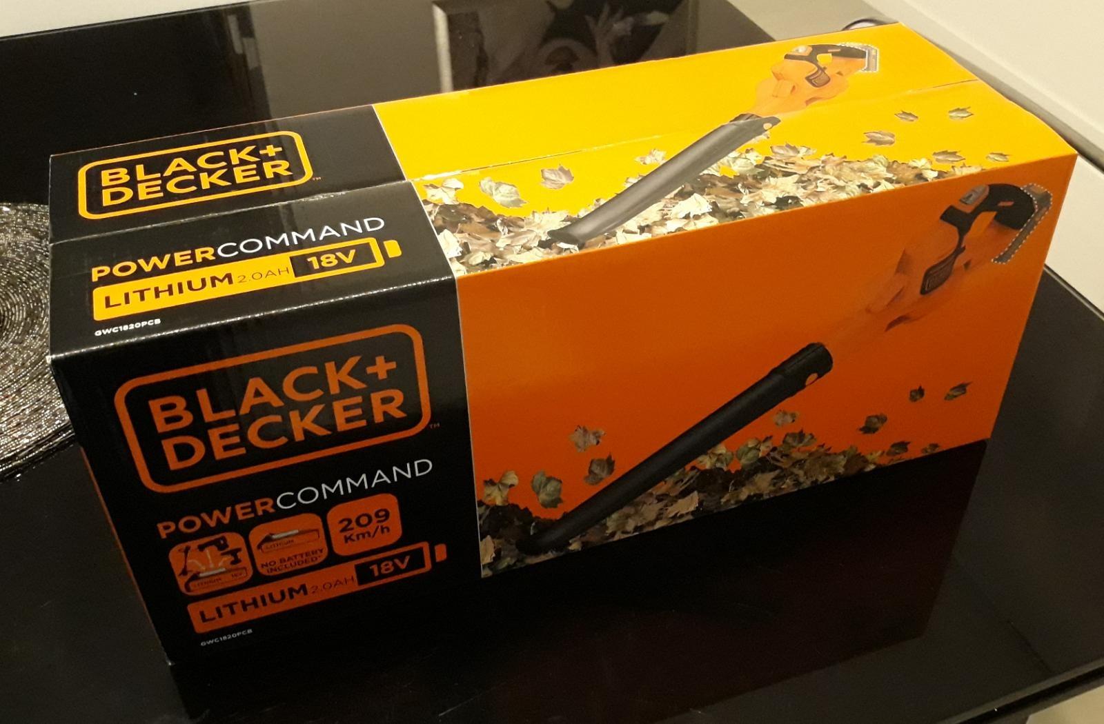 Soffiatore Foglie BLACK+DECKER GWC1820 - Velocit&agrave; 209 Km/h, Senza Batteria