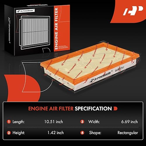 Miniatura 2 de A-Premium Filtro de aire de motor de 2 piezas compatible con Mazda 626 1998 1999 2000 2001 2002, 2.0L 2.5L, repuesto # FSD713Z40