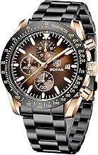 BENYAR Montre Homme Etanche Analogique Quartz Chronographe Lumineuses Date Grand Cadran Classique Mode Affaires Montres Cadeau élégant pour Hommes