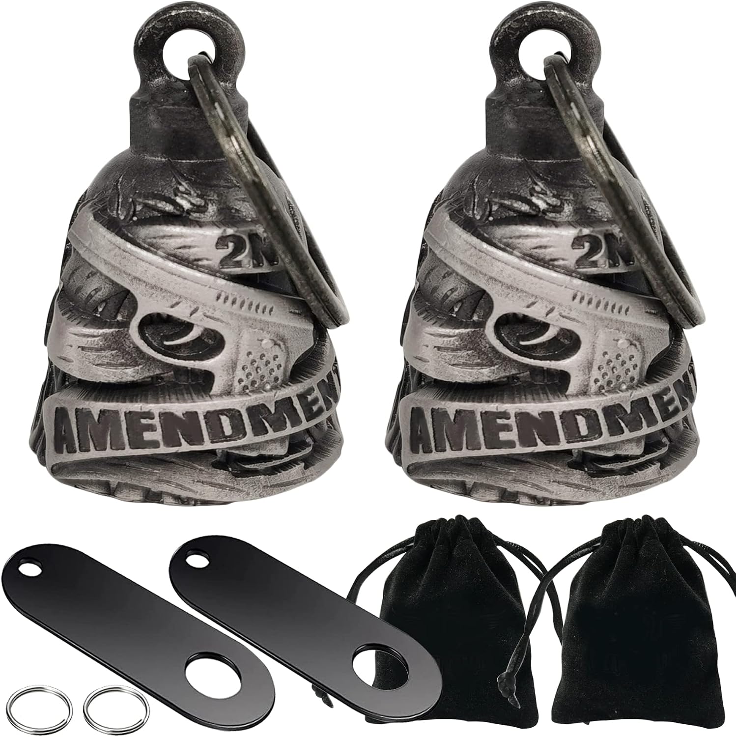 Dream Apparel 2 Pack Motorcycle Bells Guardian Angel for Biker Rider Men Women Ride Riding with Hangers, Drive Away Gremlins