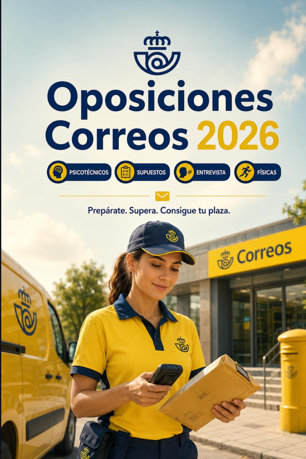 Oposiciones Correos 2026: Productos, servicios, reparto, paquetería, atención al cliente, procesos operativos, test y simulacros corregidos