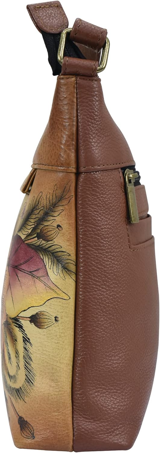 Anna by Anuschka Women's Genuine Leather Medium Crossbody with External Zipper Pocket - Image 5