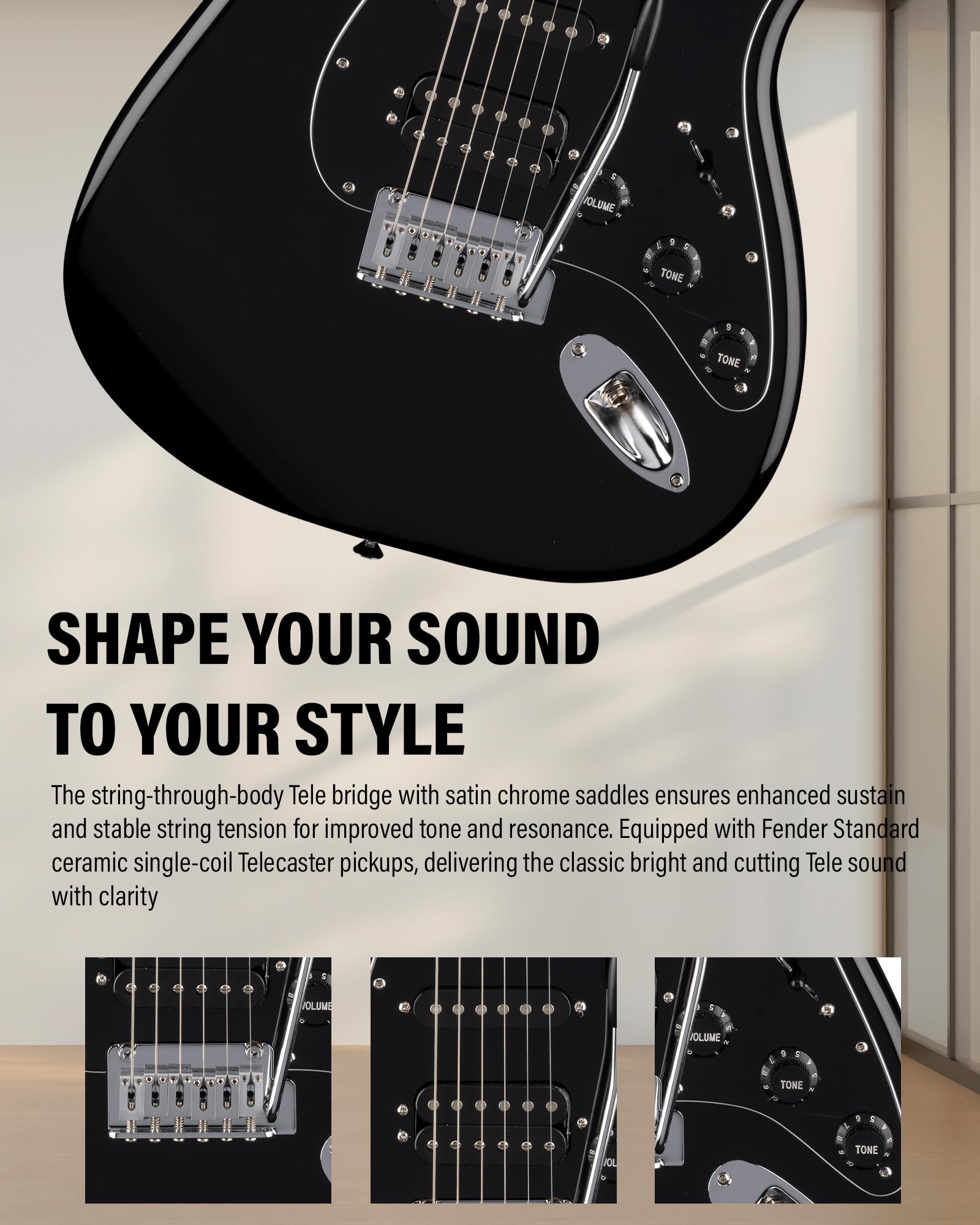 Amazon.co.jp: Fender Standard Telecaster - 3色サンバーストバンドル