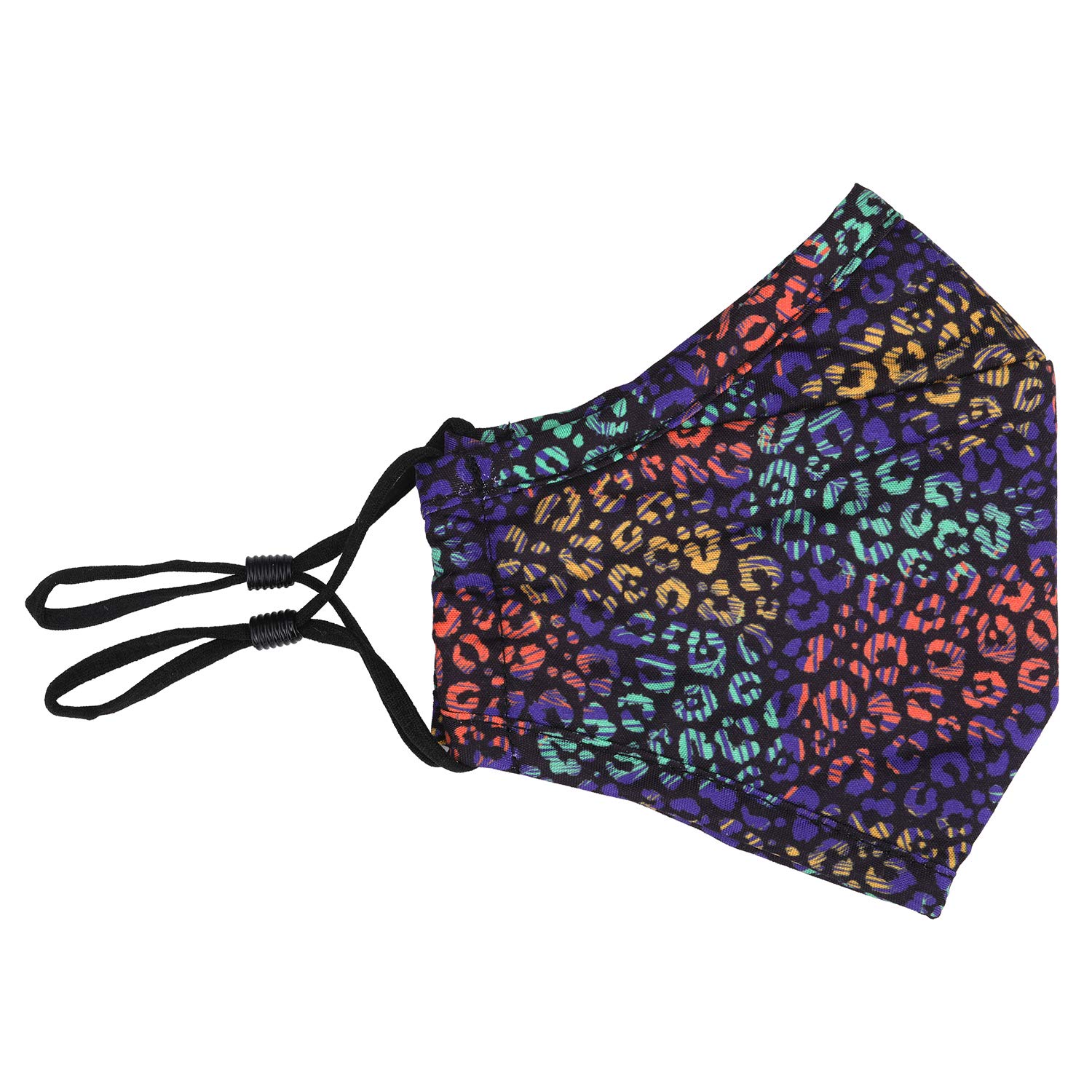 Reusable Face Mask Washable Face Covering Bandana Face Mask, 3 Layer Cotton Face Mask Breathable Fashion Face Mask for Protection Against Pollution, Rainbow, 1pc