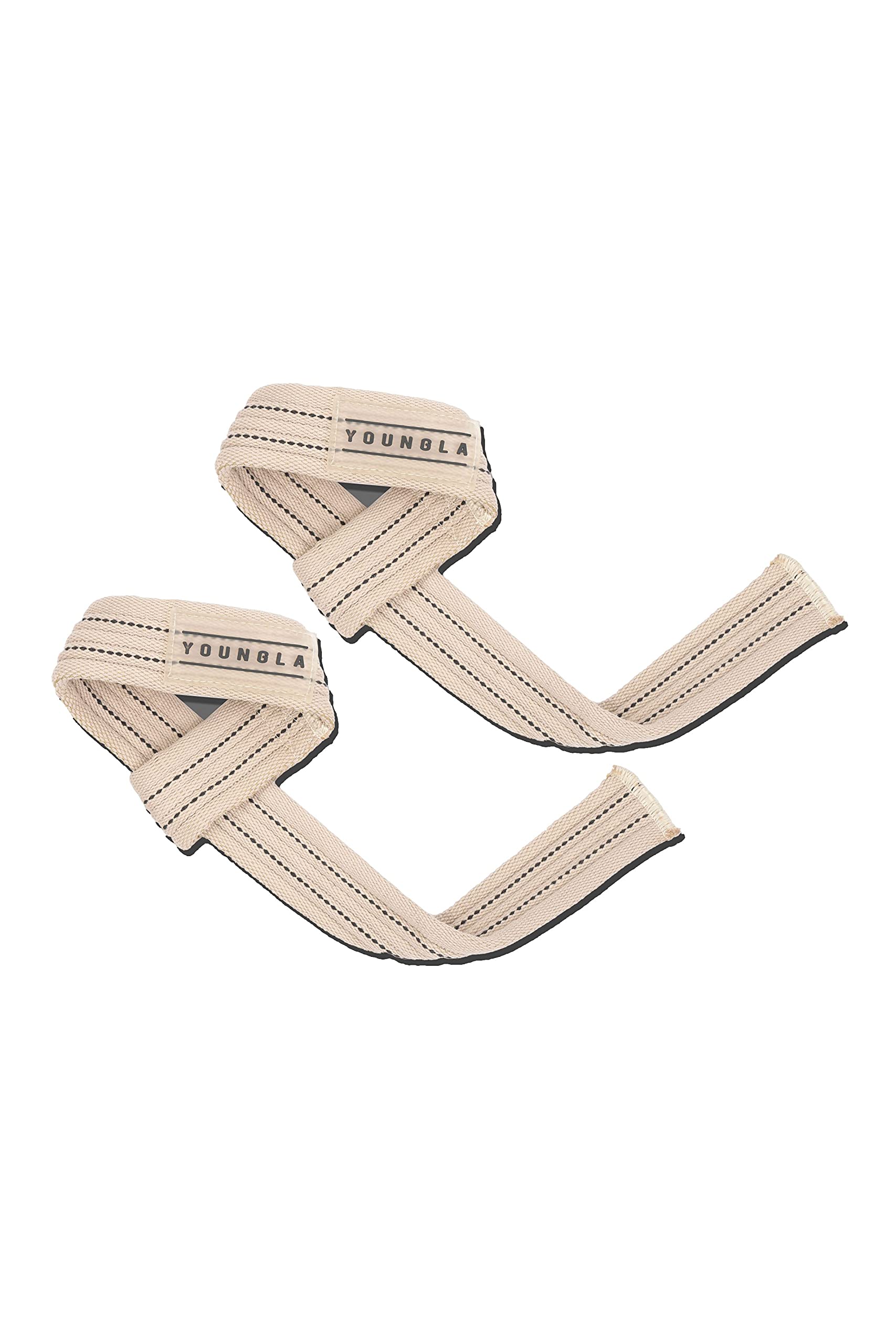 YoungLA Weightlifting Wrist Straps | Non Slip Grip | Extra Strength Adjustable Pair