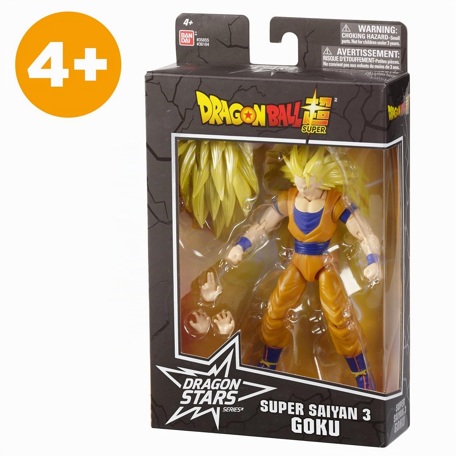 Dragon Ball Super Bandai Figurina Dragon Stars 17 cm - Super Saiyan 3 Goku - Licenza ufficiale Dragon Ball - Figurina articolata Super Saiyan 3 Goku - Giocattolo per bambini 4 anni e + - 36184J