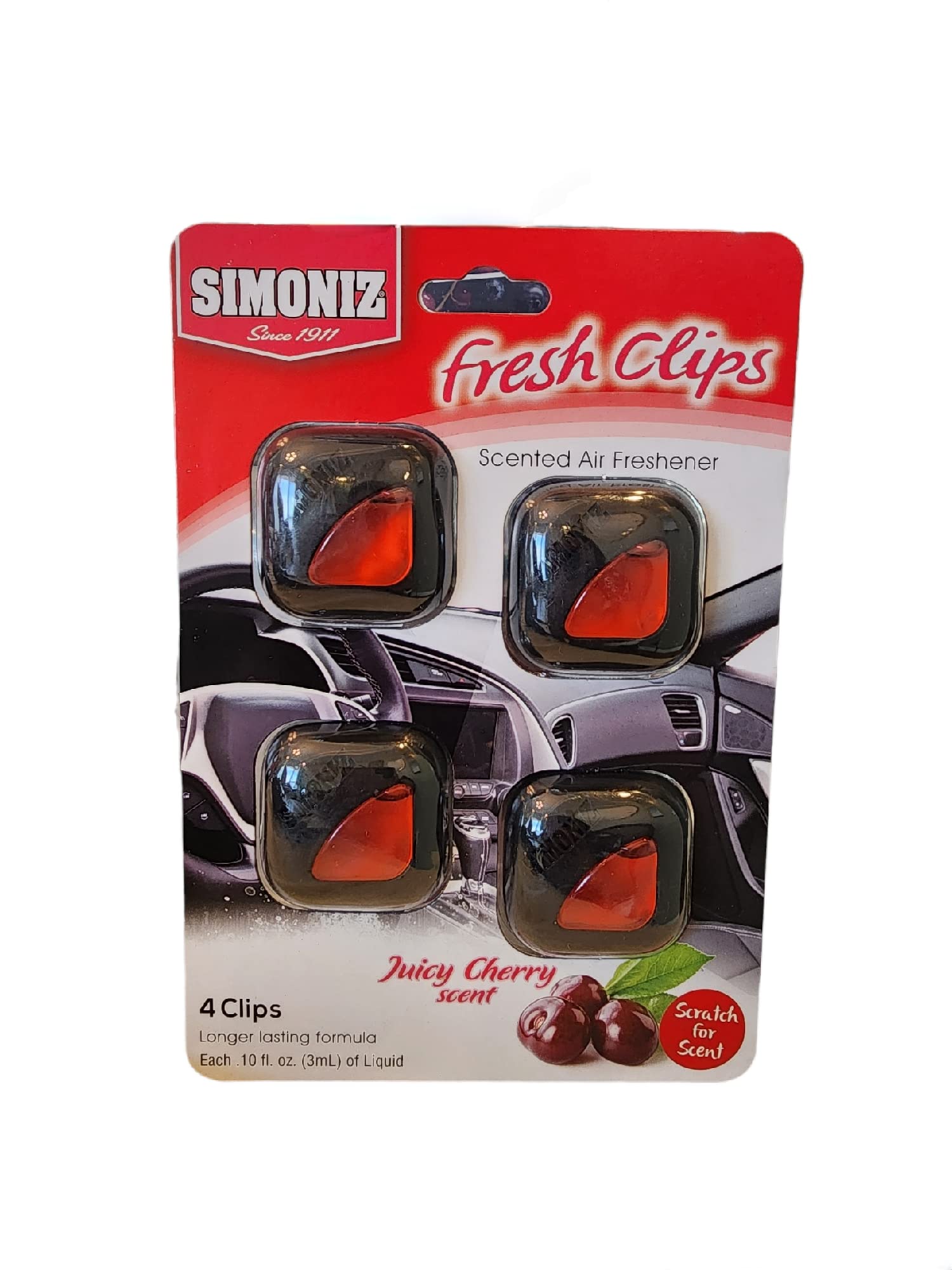 Amazon.com: Simoniz Vent Clips - Juicy Cherry Car Vent Clip Air