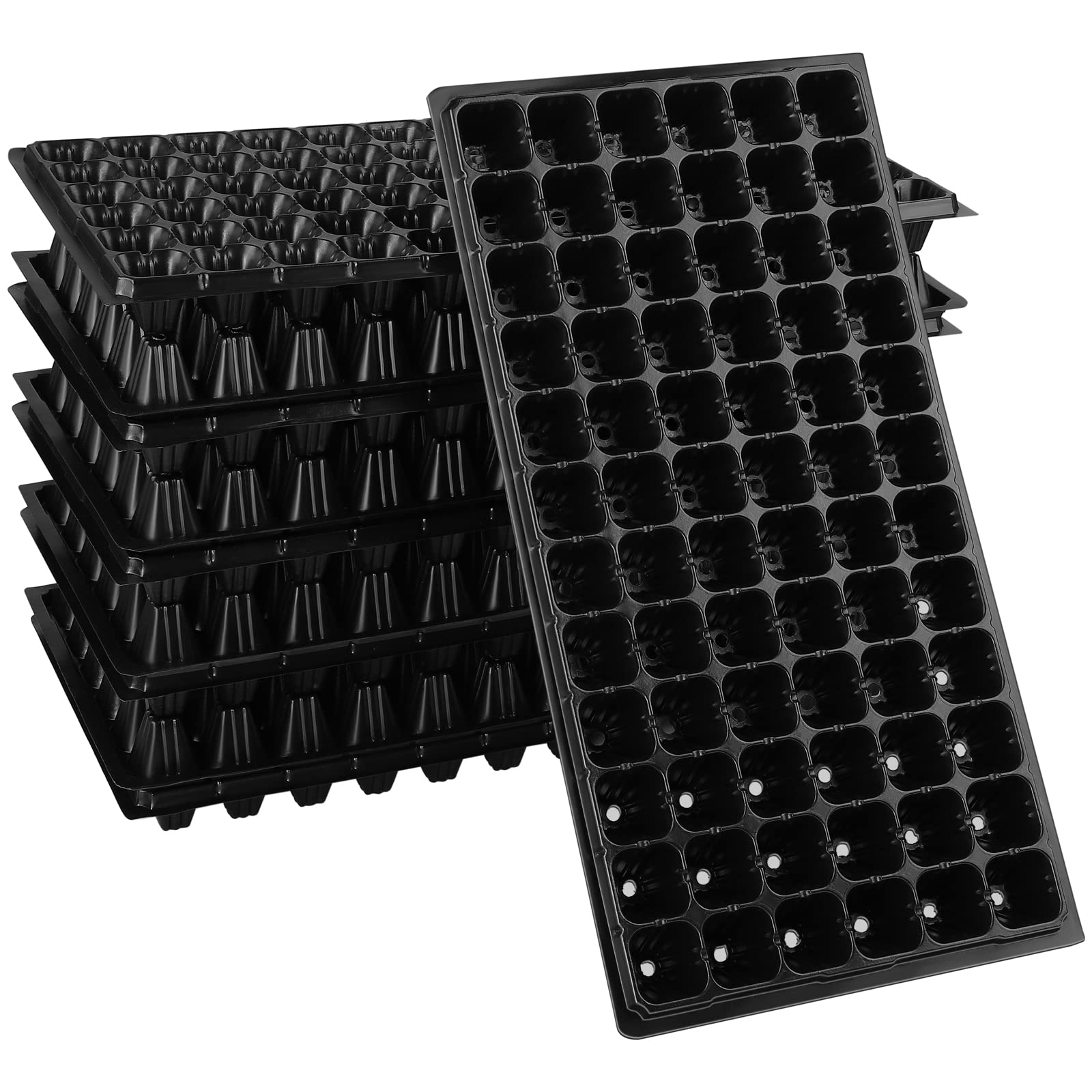 Buy Elcoho 10 Pack 72 Cells Seedling Trays with Drain Holes Seed Starter Kit Gardening