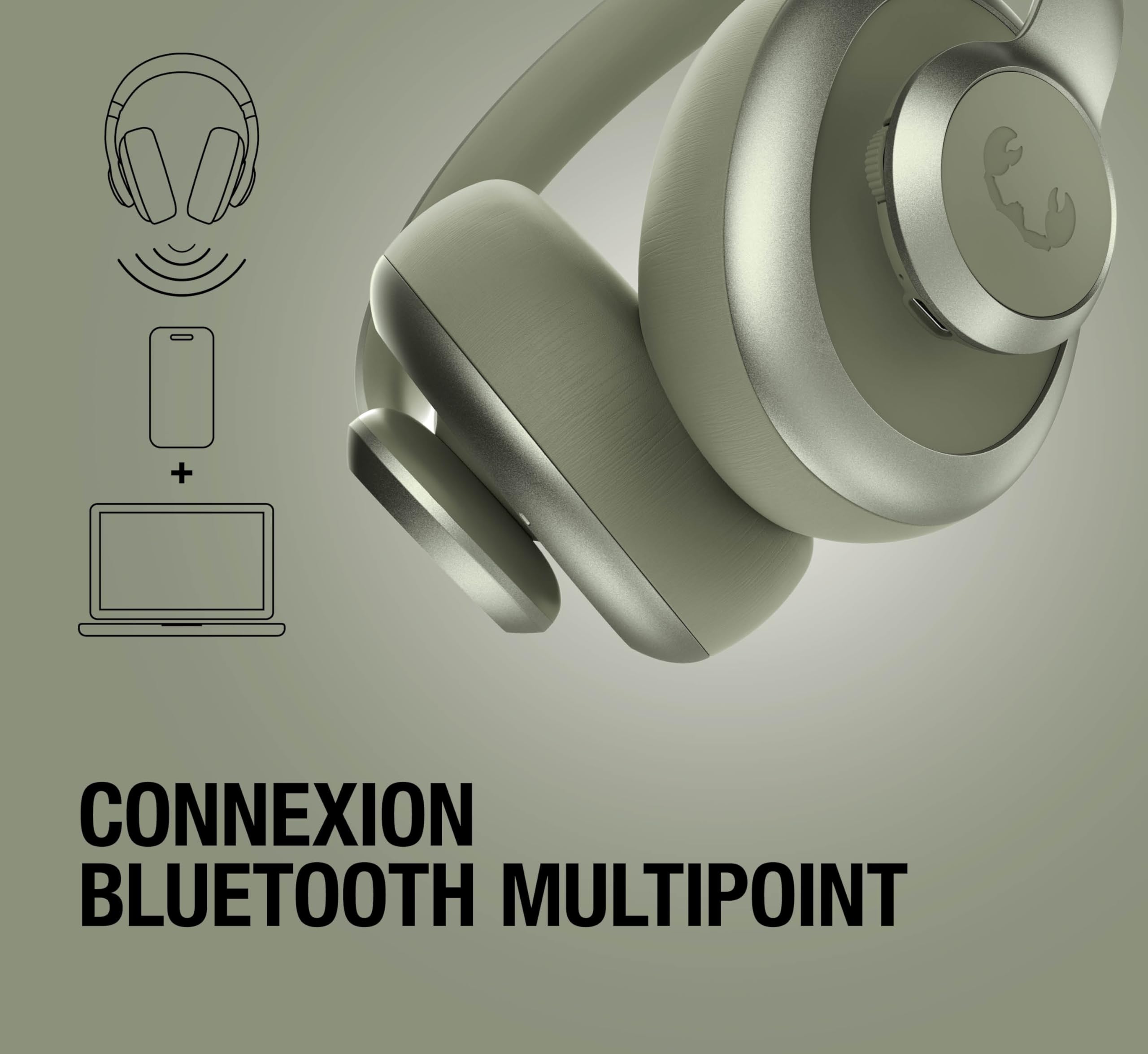 Fresh 'n Rebel Clam Ace 2 Wireless ANC Headphones, Adaptive Hybrid Active Noise Reduction, Ambient Sound Mode, Bluetooth Multipoint, Foldable, Fast Charging, 60 Hrs ANC/100 Hours Battery Life (Dried - 5