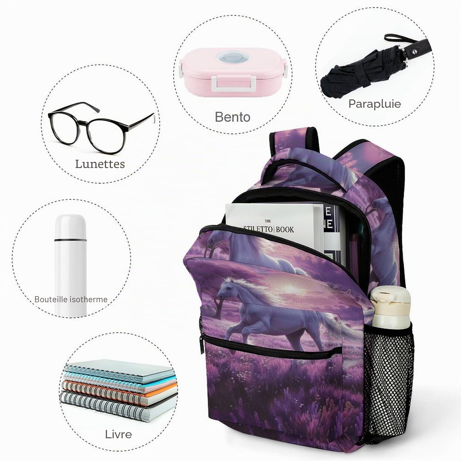 Sac À Dos Bovins des Highlands Pour Enfant Cartable Animal Sac D'ecole Ecole De Livre Décontracté Voyage Léger