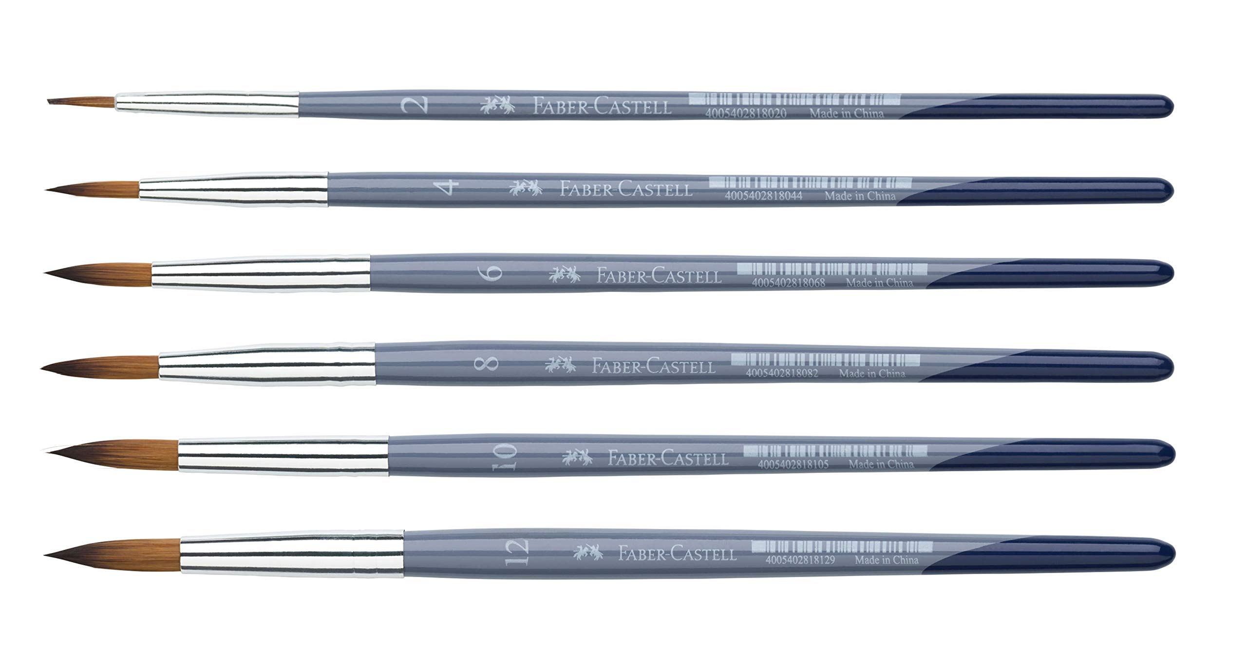 Faber-Castell Creative Studio Pinceau (set complet de 12 pinceaux, ronds et plats)
