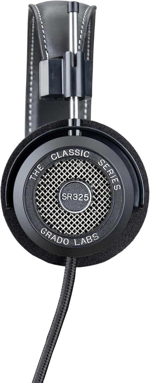GRADO Classic Series SR325 Open-Back Headphones – Wired, On-Ear, Aluminum Housing, Detailed Sound, Home Listening