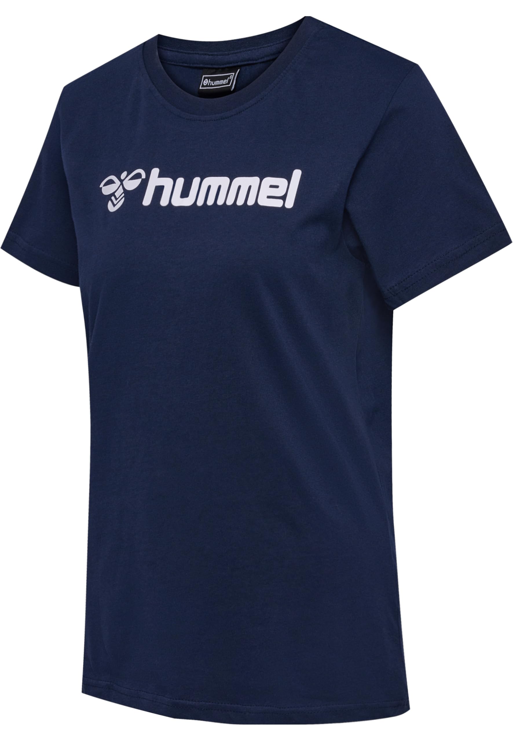 hummel Women's Hmlmover Cotton T-Shirt S/S Woman T-Shirt (Pack of 1) Marine