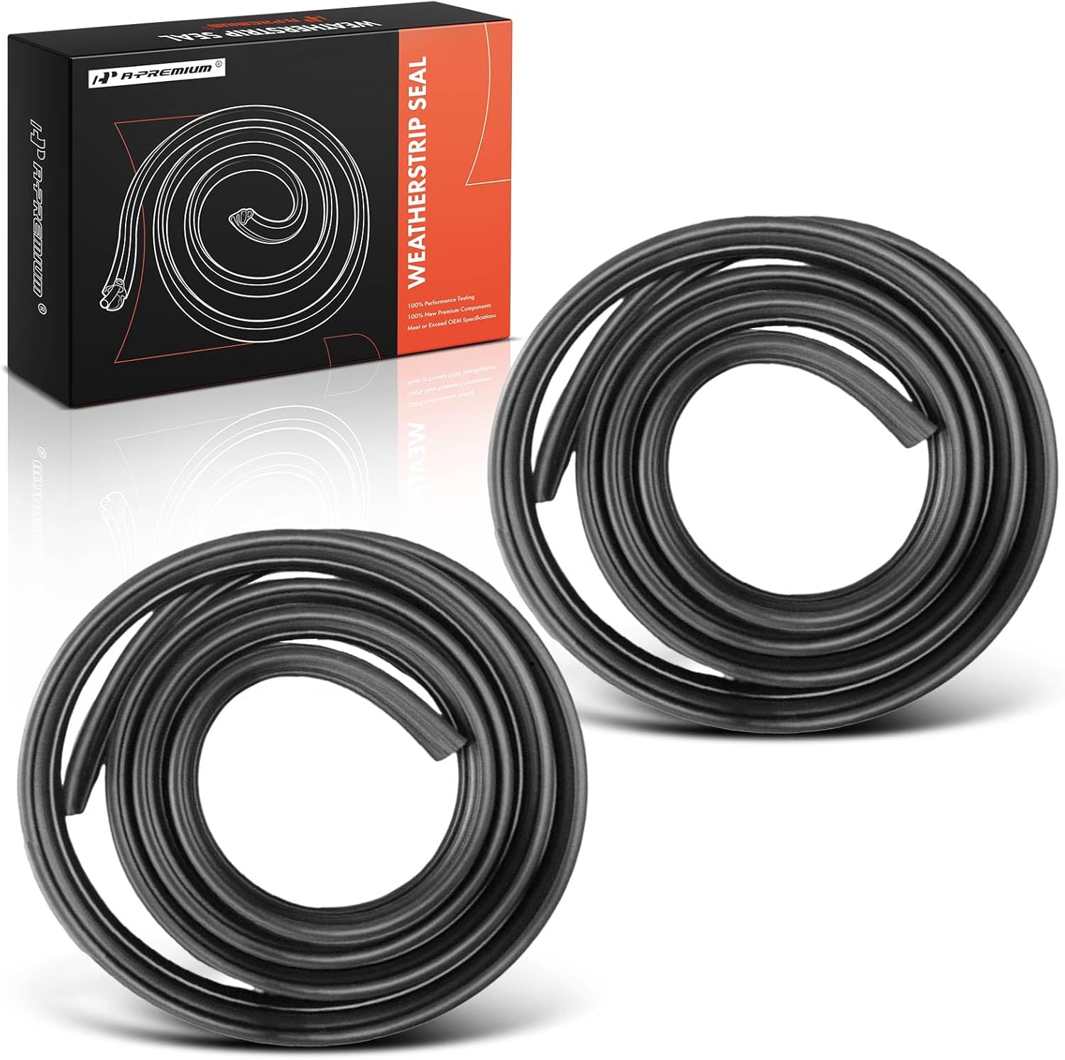 A-Premium 2PCS Front Car Door Weather Stripping Seal Strips Compatible with Ford F-150 F150 2004 2005 2006 2007 2008, Standard Cab Pickup